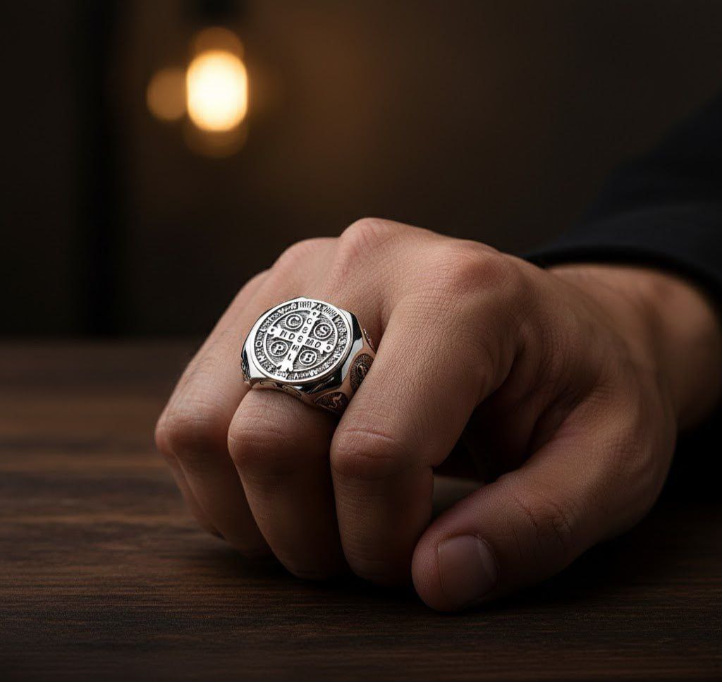 Patron Saint Benedict Seal Ring