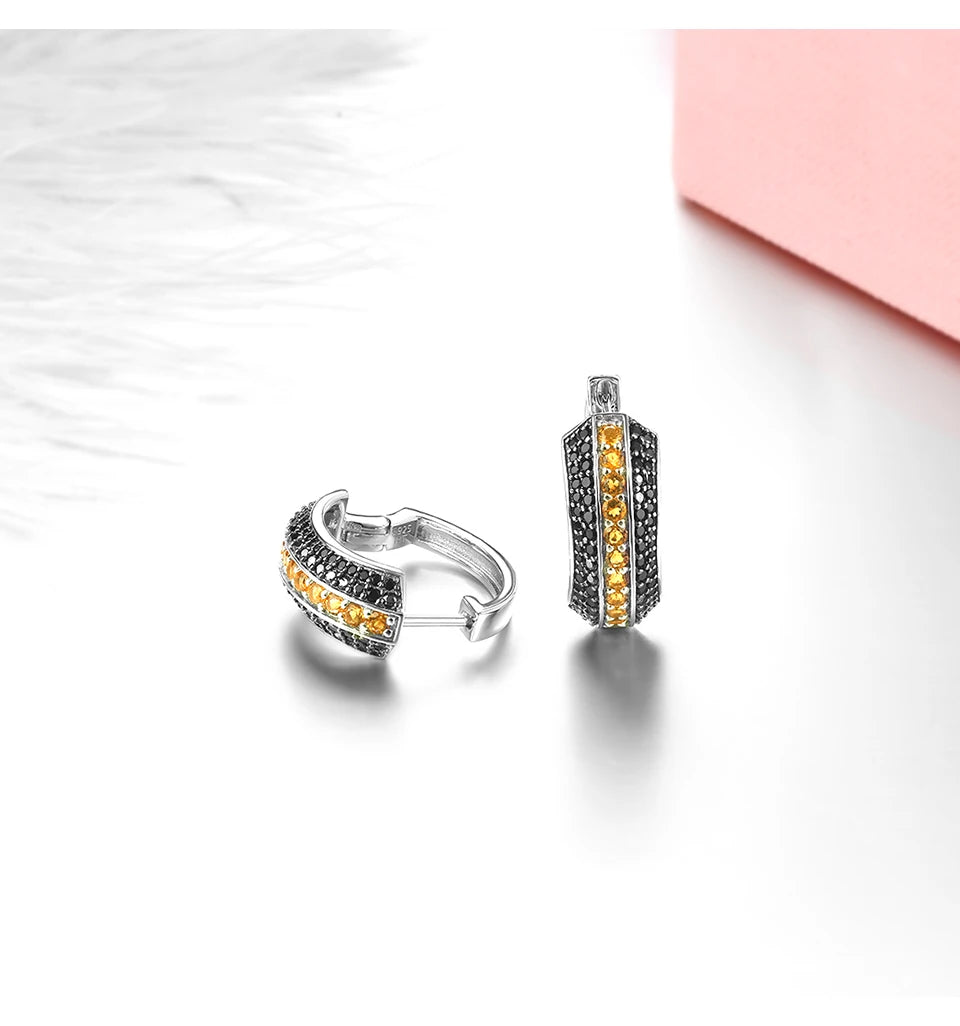 Aurum Linear Citrine Huggie Hoops