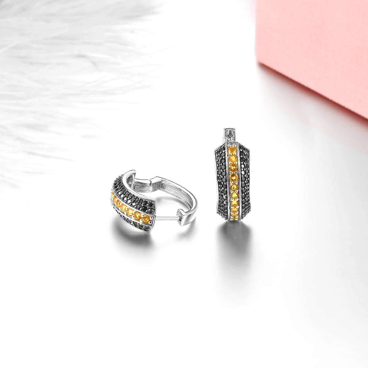 Aurum Linear Citrine Huggie Hoops