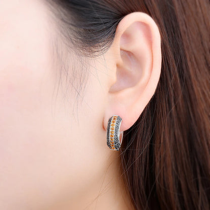 Aurum Linear Citrine Huggie Hoops