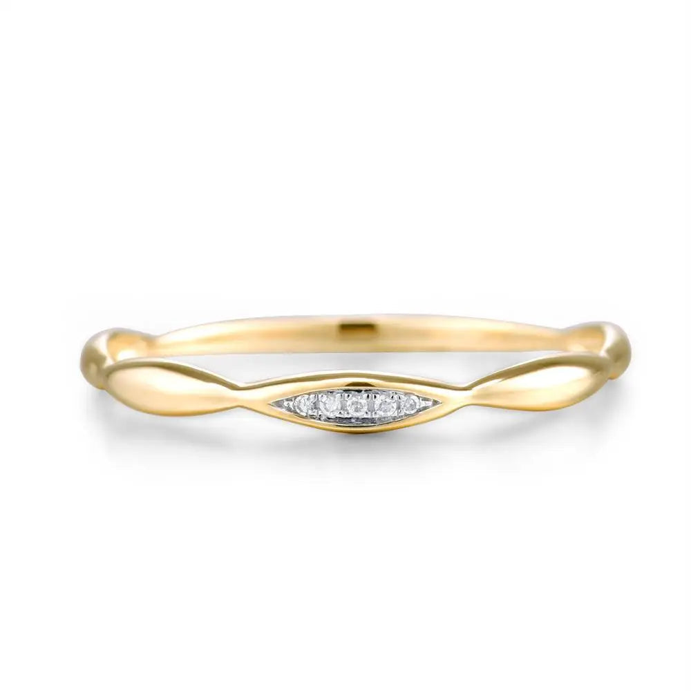 Lumine Wave Diamond Stacking Ring
