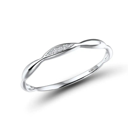 Lumine Wave Diamond Stacking Ring