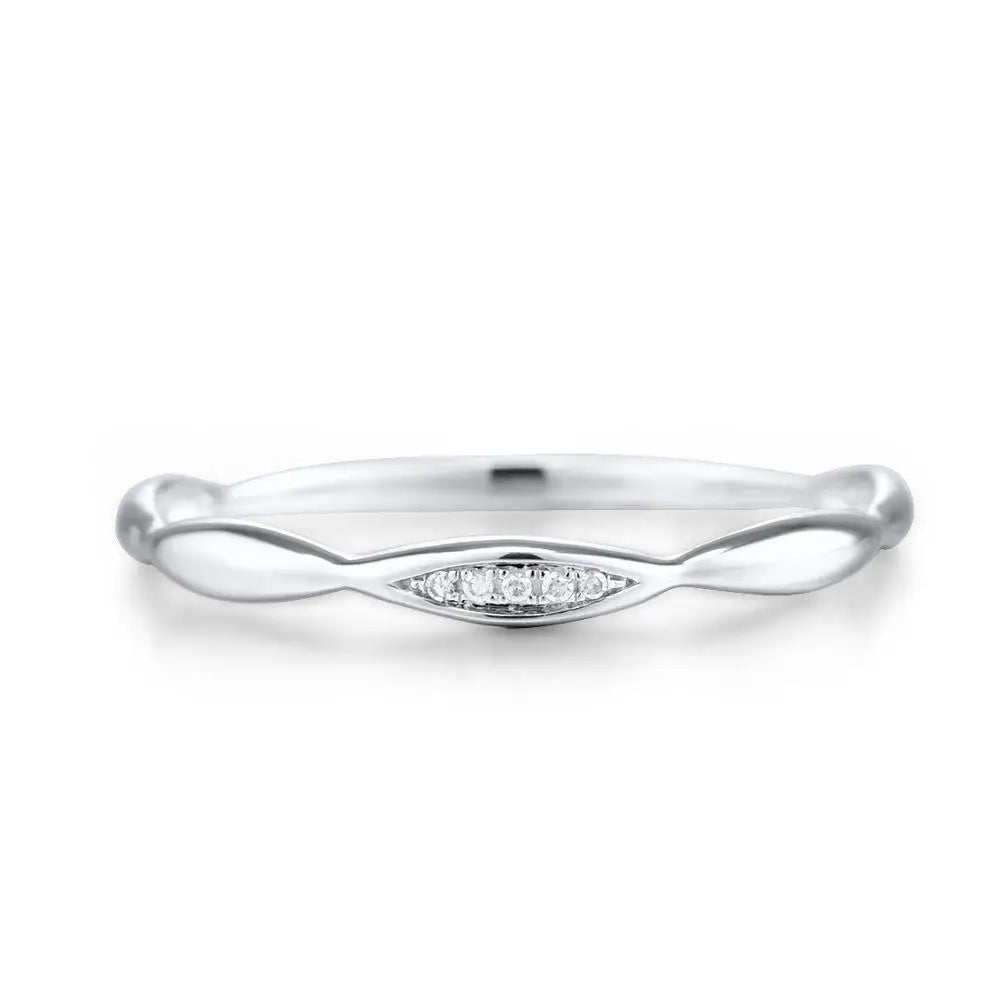 Lumine Wave Diamond Stacking Ring