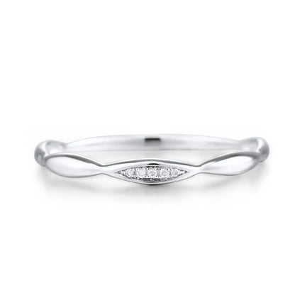 Lumine Wave Diamond Stacking Ring