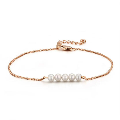 Lumine Pearl Line Chain Bracelet