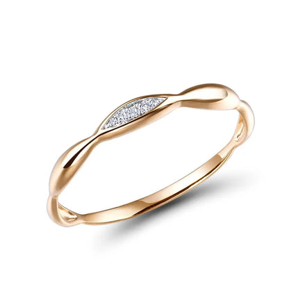 Lumine Wave Diamond Stacking Ring