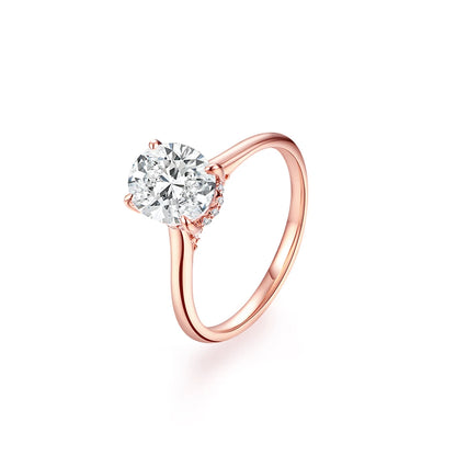 Oval Moissanite Solitaire Ring