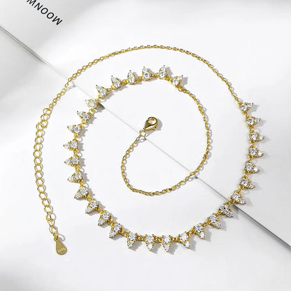 Aura Nova Pear Moissanite Tennis Chain