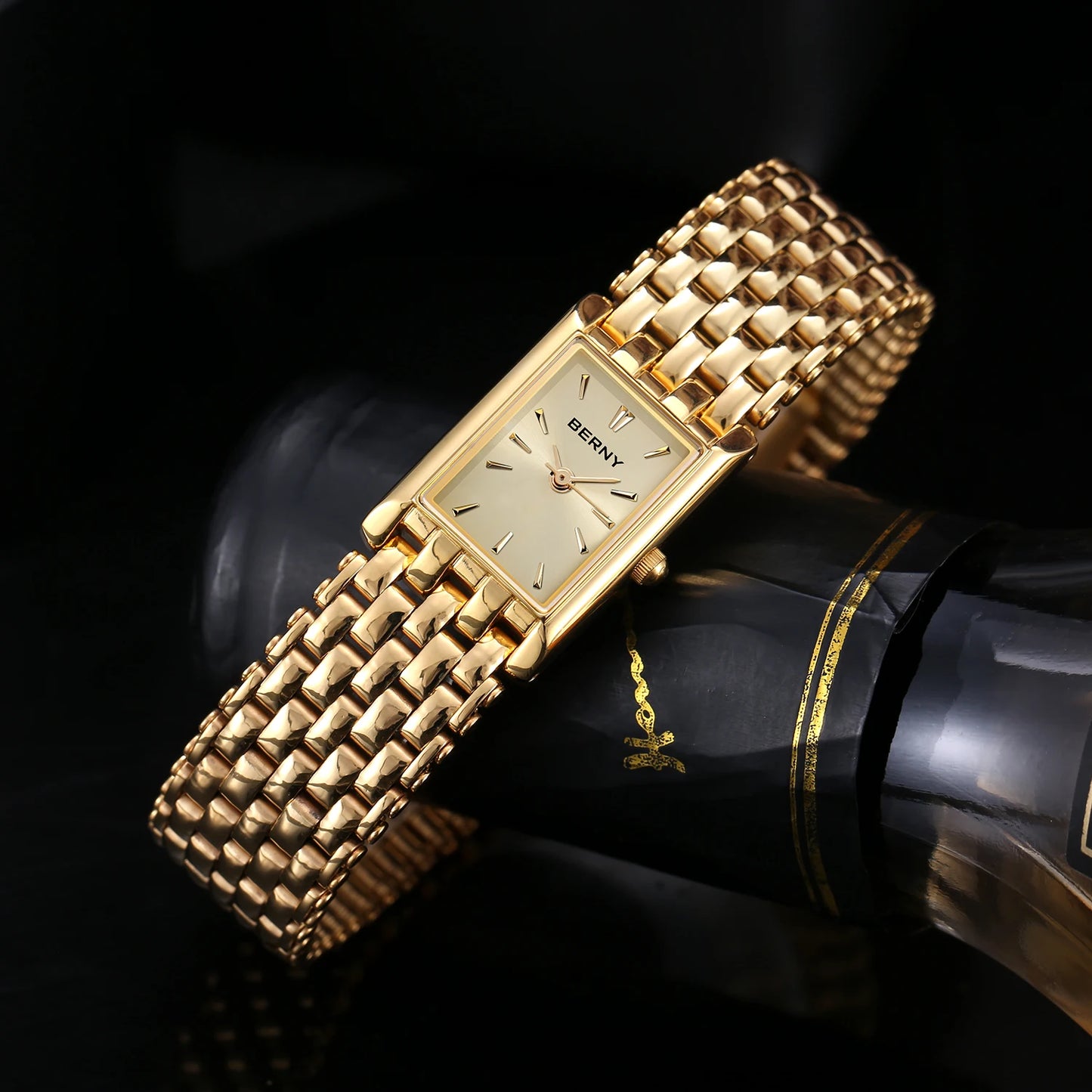 Aurum Rectangular Link Watch