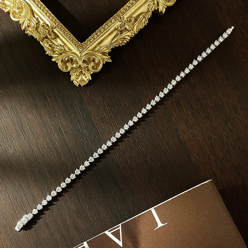 Moissanite Tennis Bracelet – Classic Round