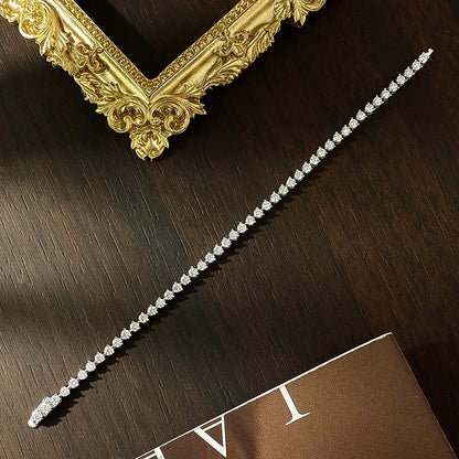 Moissanite Tennis Bracelet – Classic Round