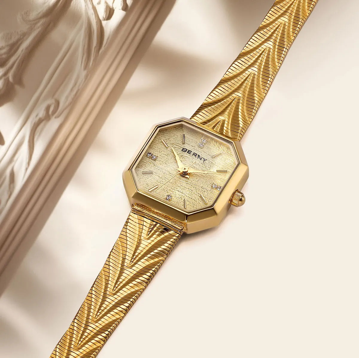 Fleur Octagon Engraved Watch
