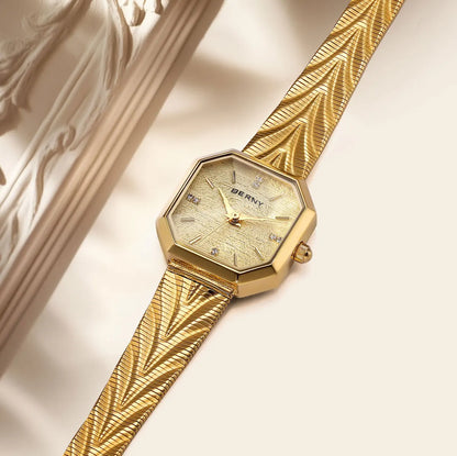 Fleur Octagon Engraved Watch