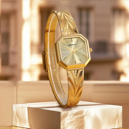 Fleur Octagon Engraved Watch