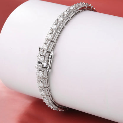 Moissanite Tennis Bracelet – Double Row