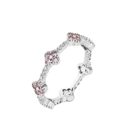 Moissanite Eternity Band in 925 Sterling Silver with Prong Setting by Viper Jewellery