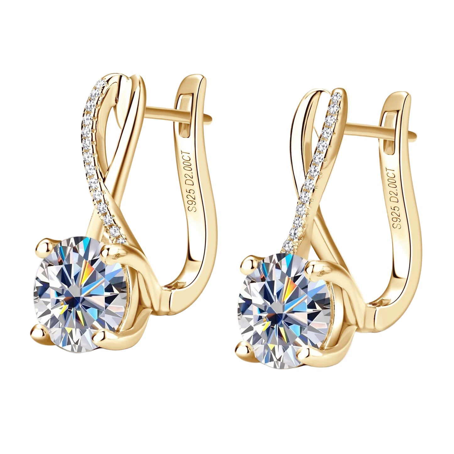 Lumine Moissanite Hoop Earrings