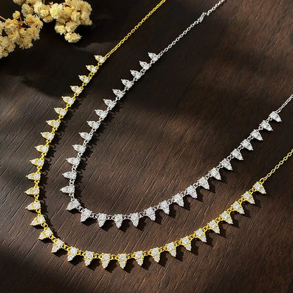 Aura Nova Pear Moissanite Tennis Chain