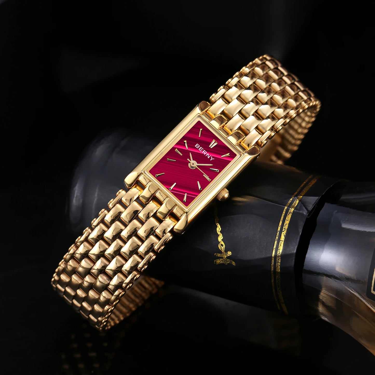 Aurum Rectangular Link Watch