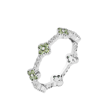 Moissanite Eternity Band in 925 Sterling Silver with Prong Setting by Viper Jewellery