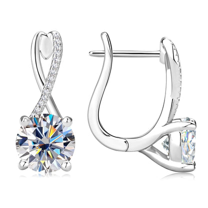 Lumine Moissanite Hoop Earrings