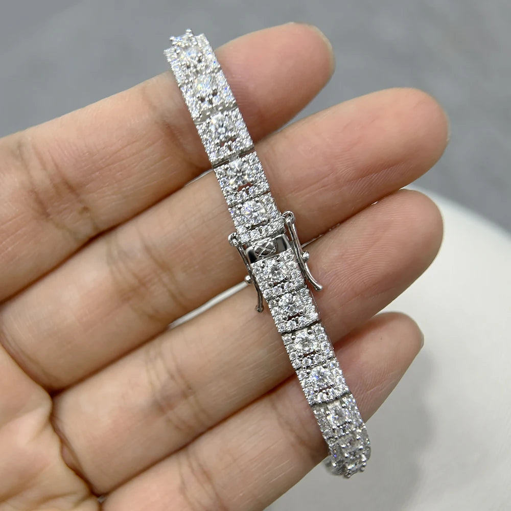 Moissanite Tennis Bracelet – Double Row