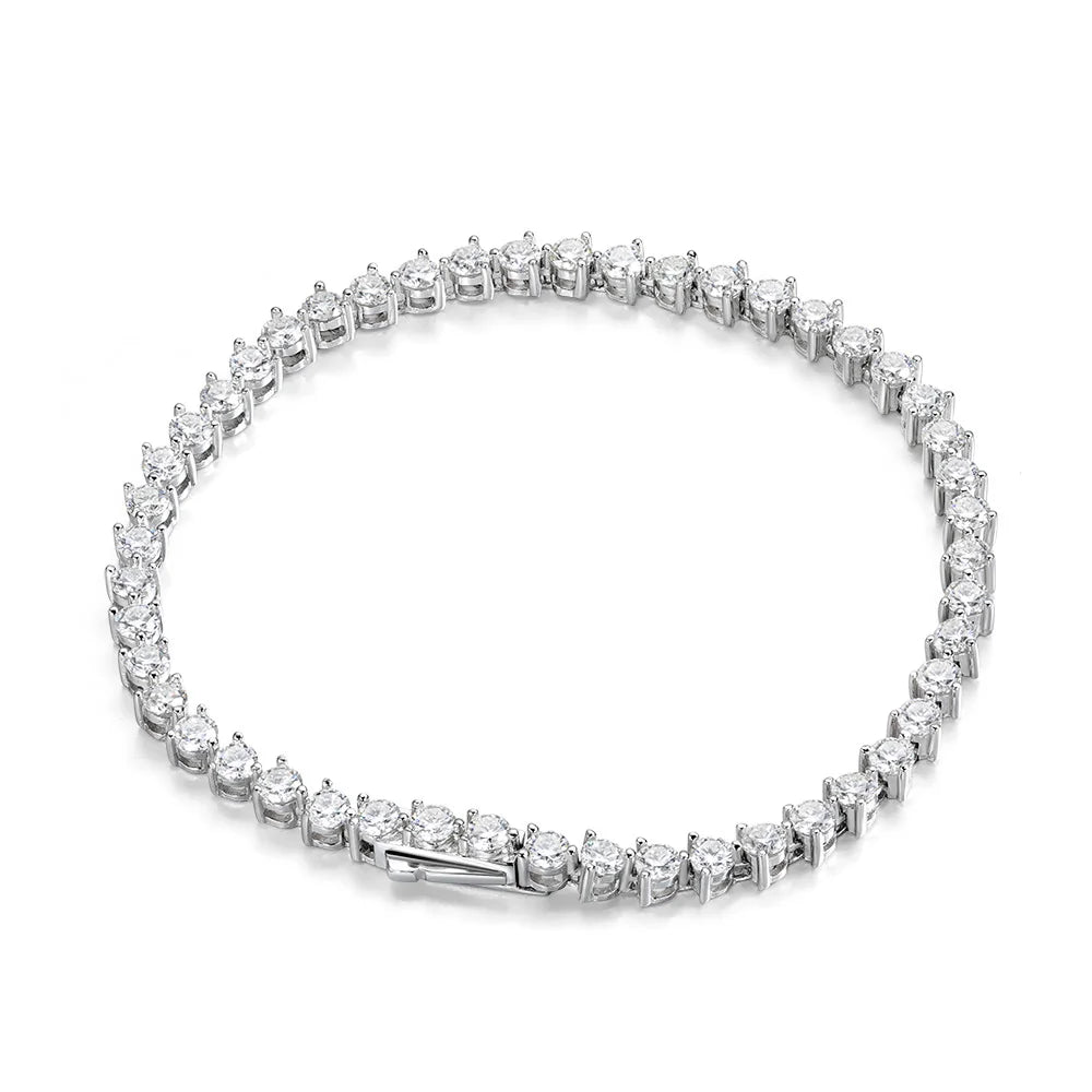 Moissanite Tennis Bracelet – Classic Round