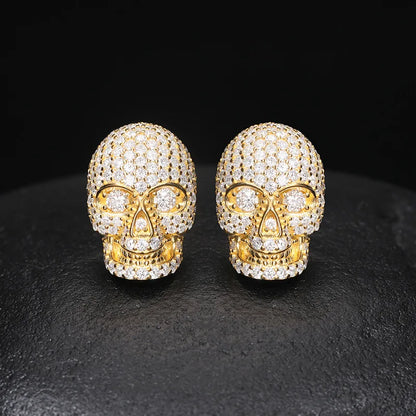 Phantom Iced Skull Sterling Studs