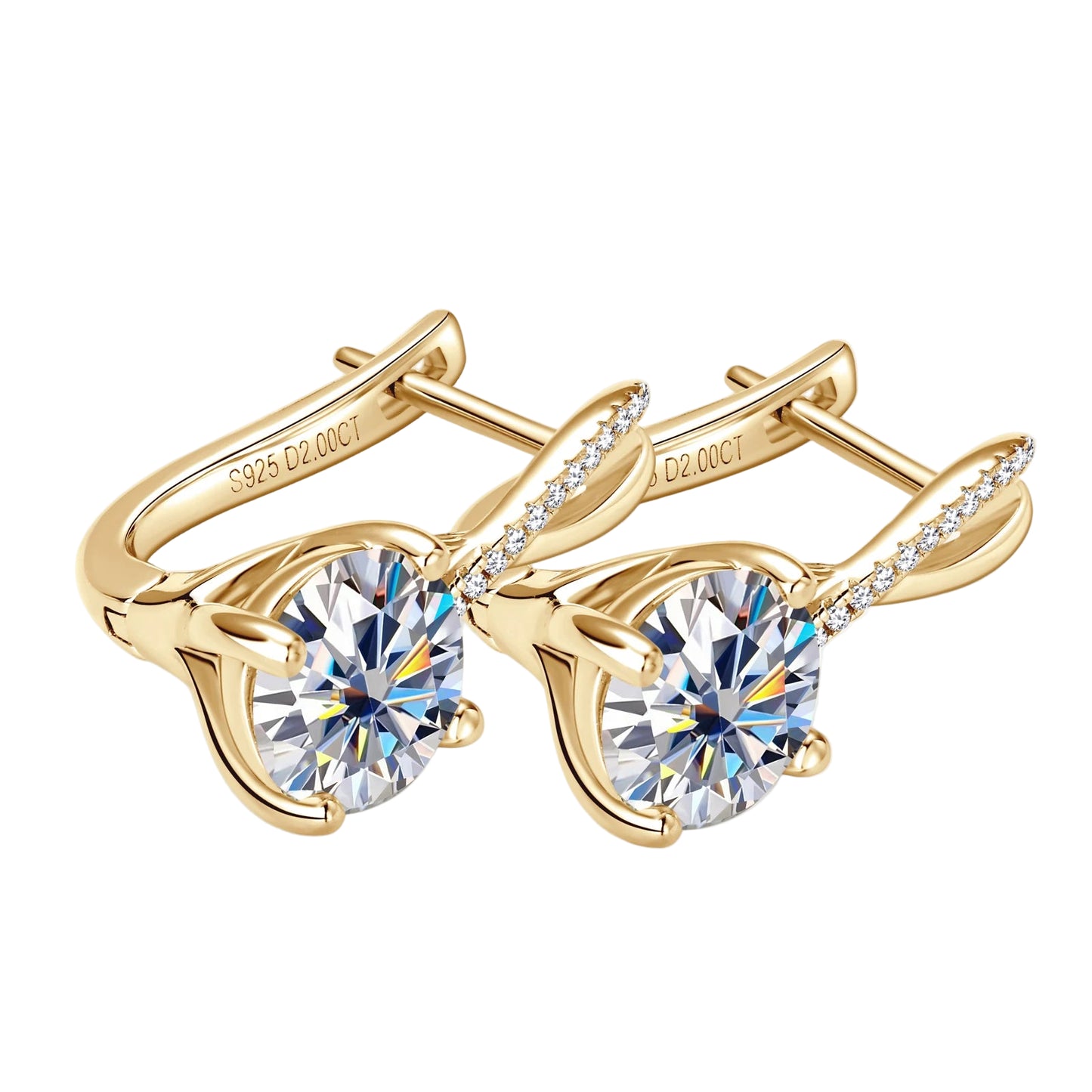 Lumine Moissanite Hoop Earrings