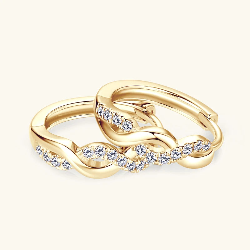 Lumine Infinity Moissanite Hoop Earrings