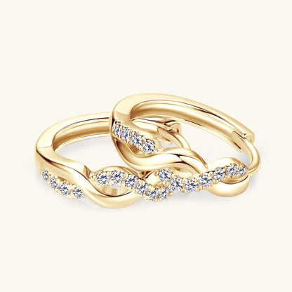 Lumine Infinity Moissanite Hoop Earrings