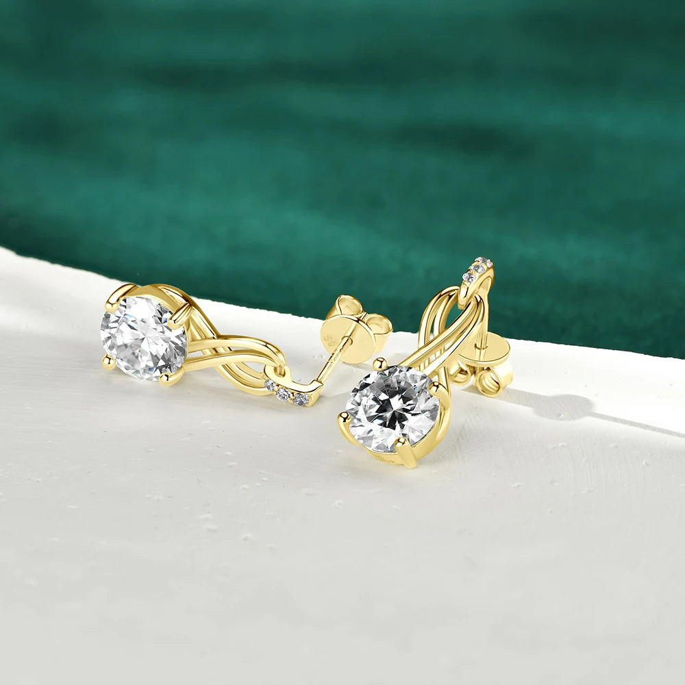 Lumine Moissanite Hoop Earrings