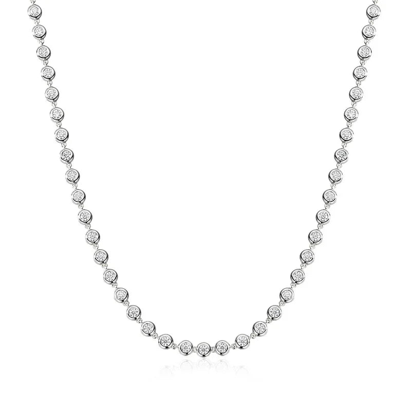 Aura Nova Moissanite Bezel Chain Necklace