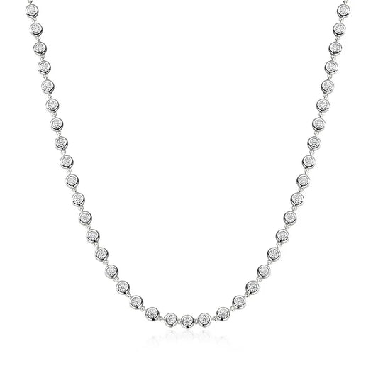 Aura Nova Moissanite Bezel Chain Necklace