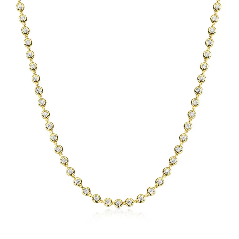 Aura Nova Moissanite Bezel Chain Necklace