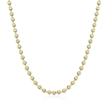 Aura Nova Moissanite Bezel Chain Necklace
