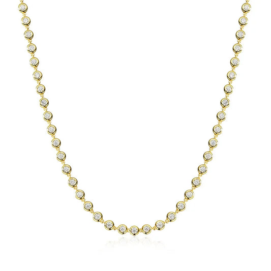 Aura Nova Moissanite Bezel Chain Necklace