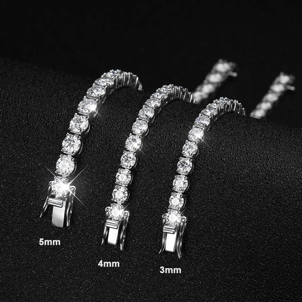 Moissanite Tennis Bracelet – Single Row