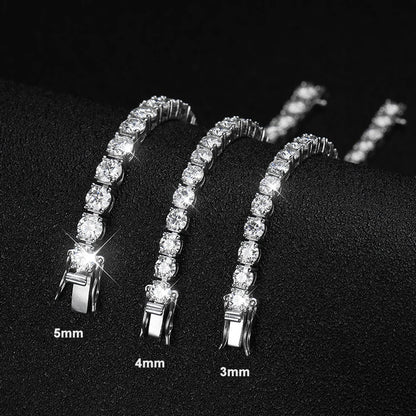 Moissanite Tennis Bracelet – Single Row