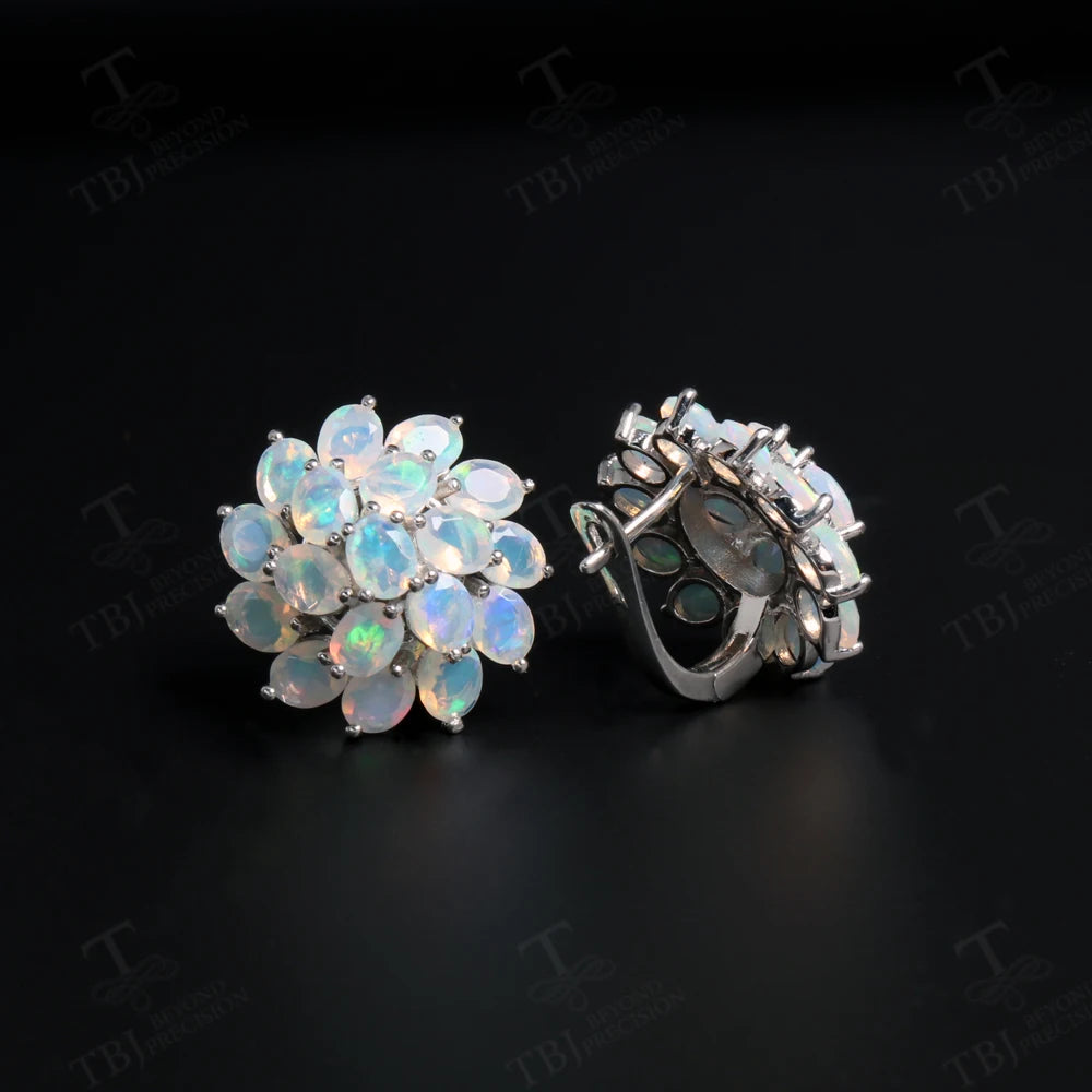 Fleur Opal Cluster Drop Earrings