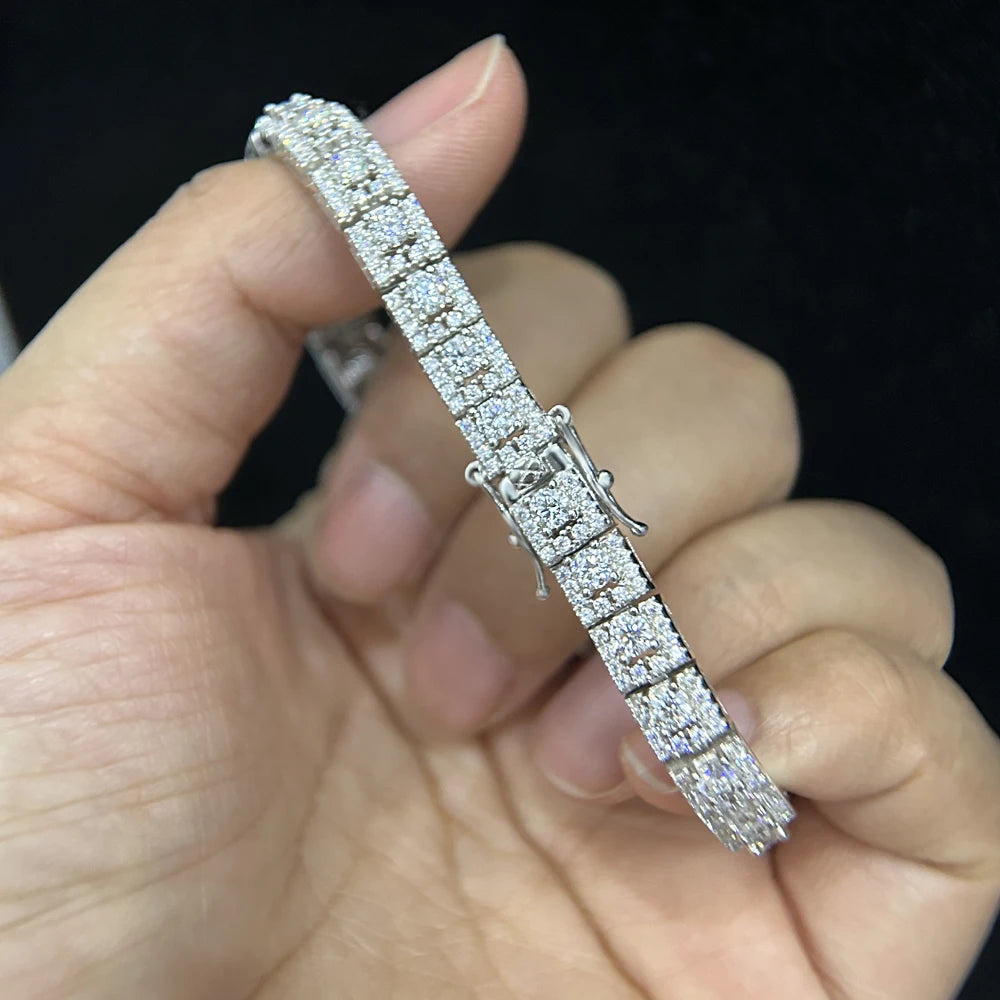 Moissanite Tennis Bracelet – Double Row