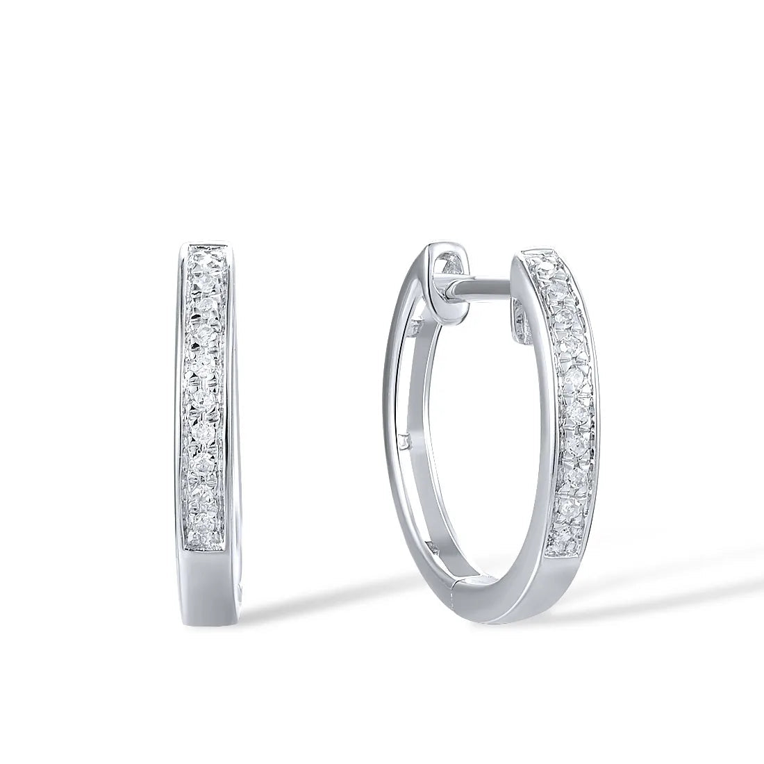 Éclat Diamond Channel Huggie Hoops