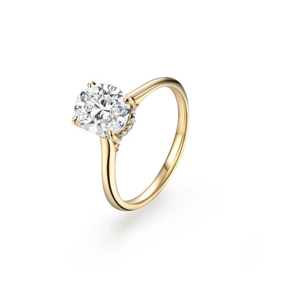 Oval Moissanite Solitaire Ring