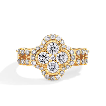 Éclat Moissanite Floral Ring