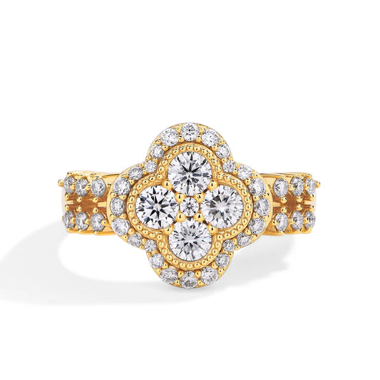 Éclat Moissanite Floral Ring