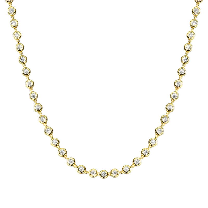 Aura Nova Bubble Bezel Moissanite Chain