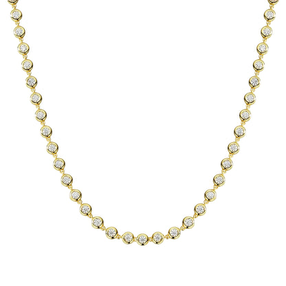 Aura Nova Bubble Bezel Moissanite Chain