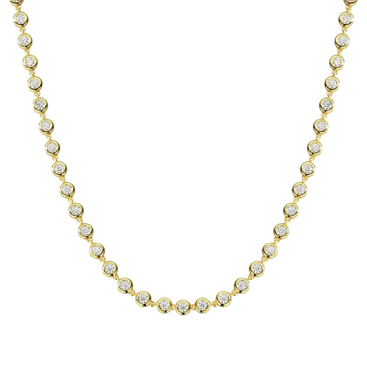 Aura Nova Bubble Bezel Moissanite Chain