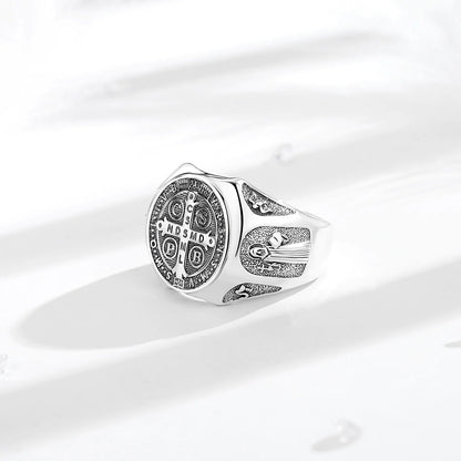 Patron Saint Benedict Seal Ring