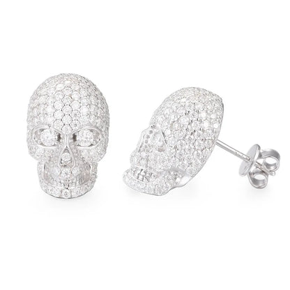Phantom Iced Skull Sterling Studs